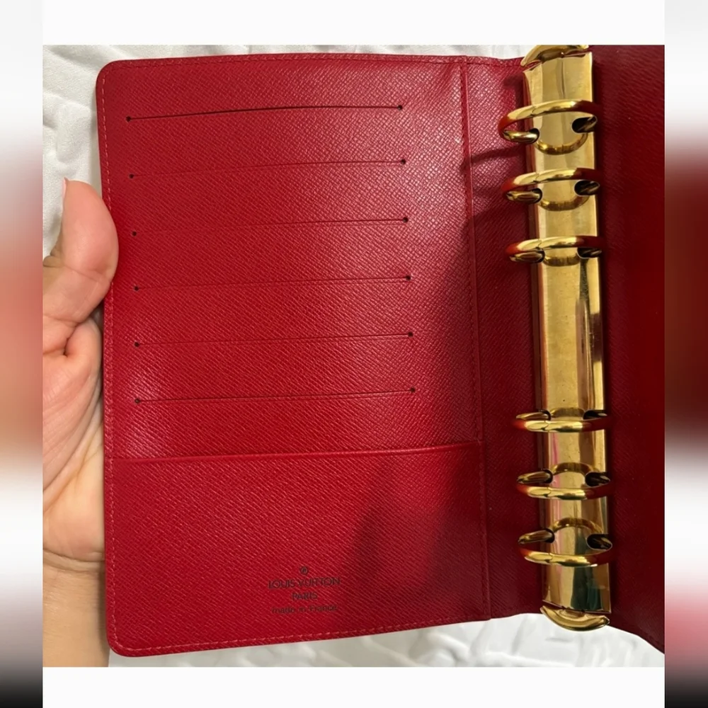 LIKE NEW Louis Vuitton MM Agenda- Red Epi Leather